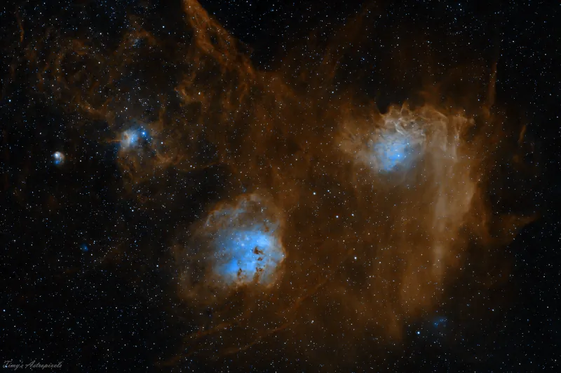 Flamingstar and Tadpoles Nebulae 01jan2025