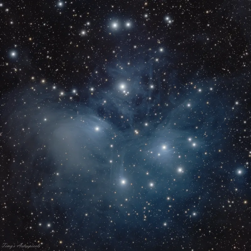 Pleiades Star Cluster 18jan2025